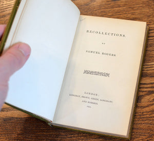[Fine Binding | Zaehnsdorf] Recollections