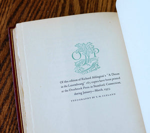 [Overbrook Press | Limited to 10 Copies | T.M. Cleland] A Dream in the Luxembourg