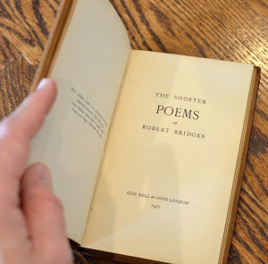 [Fine Binding | Edinburgh Arts and Crafts Club] The Shorter Poems of Robert Bridges