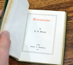 [Fine Binding | Morrell] Bensoniana
