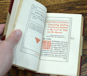 [Bruce Rogers] Instructions Concerning Erecting of a Library