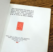 Load image into Gallery viewer, [Roycrofters | Fine Binding | Knickerbocker Press Bindery] The Deserted Village
