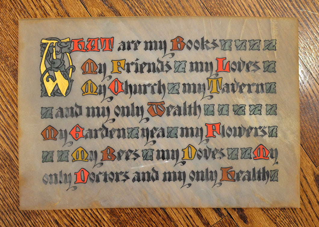 [Illuminated on Vellum | Robert Wilson Hyde] 