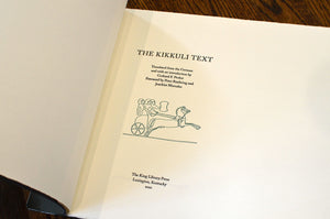 [King Library Press] The Kikkuli Text on The Training of Horses