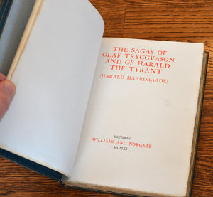 [Fine Binding | Arts & Crafts] The Sagas of Olaf Tryggvason