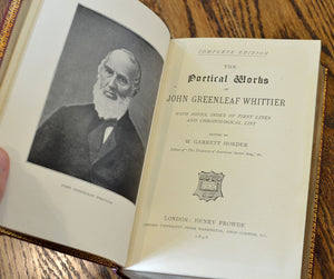 [Fine Binding | W.H. Smith | Fore Edge Painting] The Poetical Works of John Greenleaf Whittier