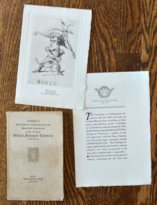 [Grolier Club | Ephemera] Catalogue of an Exhibition Commemorating the Hundredth Anniversary of William Makepeace Thackeray