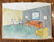 Load image into Gallery viewer, [Mid-Century Modern Design] Archive of Drawings &amp; Renderings by Evelyn Lashin (Cohen)

