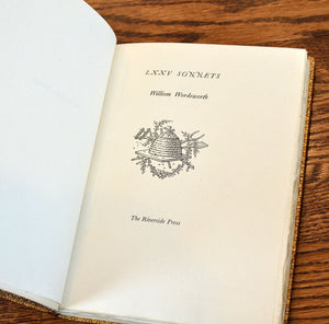 [Fine Binding | Zaehnsdorf | Bruce Rogers] LXXV Sonnets