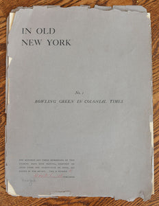 [Limited to 18 Copies | Portfolio of 12 Etchings] In Old New York