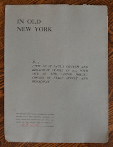 [Limited to 18 Copies | Portfolio of 12 Etchings] In Old New York