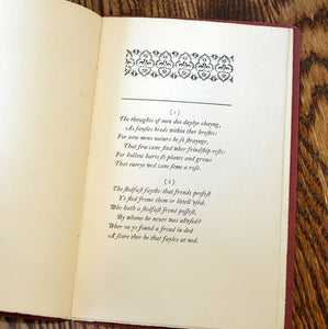 [Bruce Rogers | Inscribed] On Friendship