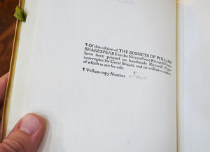 [Printed on Vellum | Riccardi Press] The Sonnets of Shakespeare