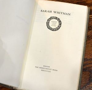 [Merrymount Press] Sarah Whitman