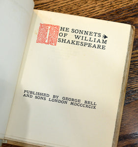 [Illuminated Cover] The Sonnets of William Shakespeare
