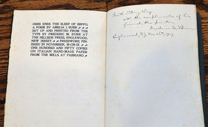 [Frederic Goudy | Hillside Press] The Sleep of Beppo