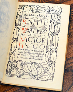 [Roycrofters | Limited to 194 Copies] The Battle of Waterloo