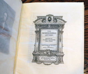 [Printed on Vellum | Presentation Copy] The Dickens-Kolle Letters