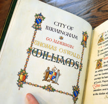 Load image into Gallery viewer, [Fine Binding | Frank Garrett] Illuminated Address on Vellum
