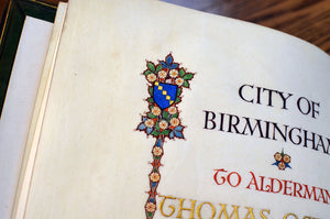 [Fine Binding | Frank Garrett] Illuminated Address on Vellum