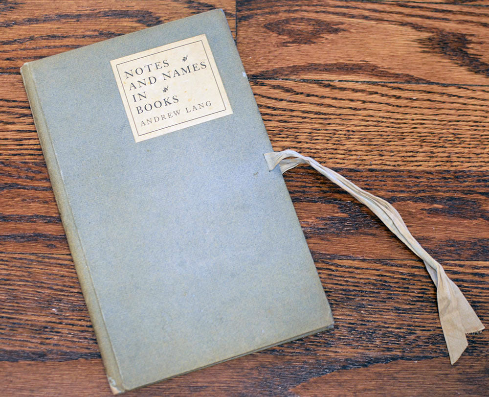 [Printed on Vellum] Notes and Names in Books