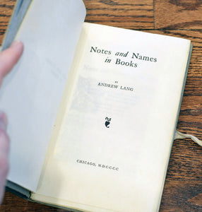 [Printed on Vellum] Notes and Names in Books