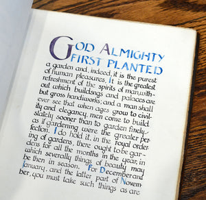 [Illuminated Manuscript] On Gardens