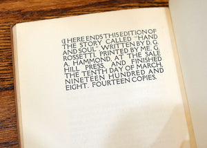 [Sale Hill Press | Limited to 14 Copies] Hand and Soul