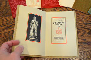 Sahlin, Axel Edw. Typographic Expressions: Something of Roycroft Principles and Methods [together with] six Christmas greetings booklets printed by Sahlin, 1940-1960.