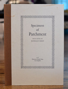 [Vellum Samples] Specimens of Parchment with Notes by Ronald Reed