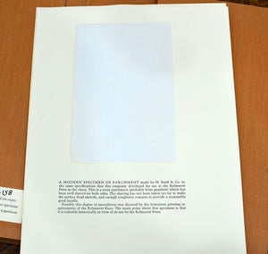 [Vellum Samples] Specimens of Parchment with Notes by Ronald Reed