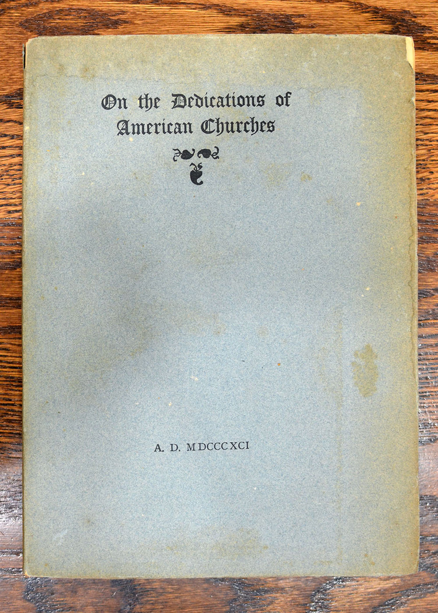 [Daniel Berkeley Updike | Large Paper] On The Dedications Of American ...