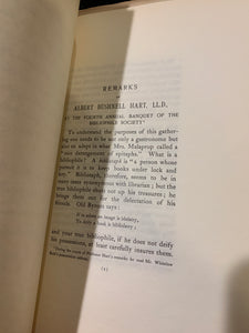 [Association/Presentation Copy] Fourth Annual Banquet of the Bibliophile Society